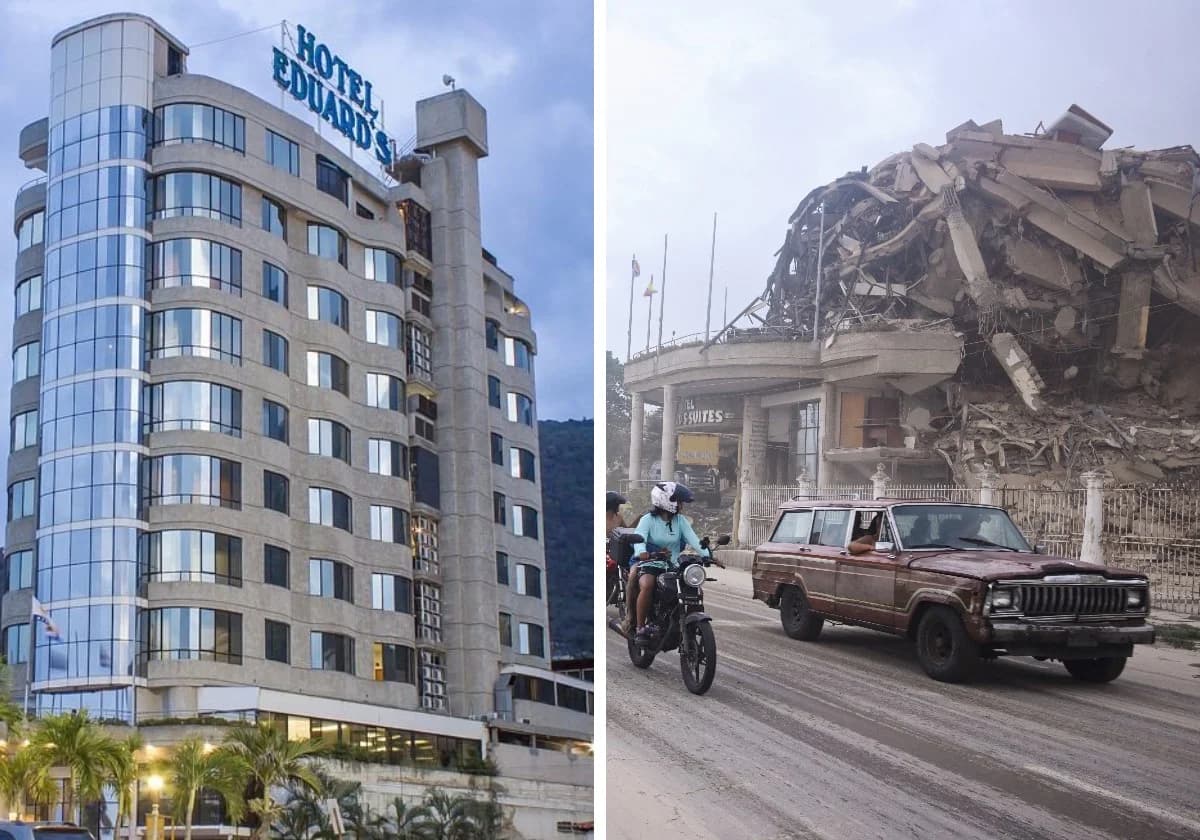 Así ha quedado el hotel de cuatro estrellas más lujoso de La Guaira: reducido a escombros tras el doble terremoto en Venezuela
